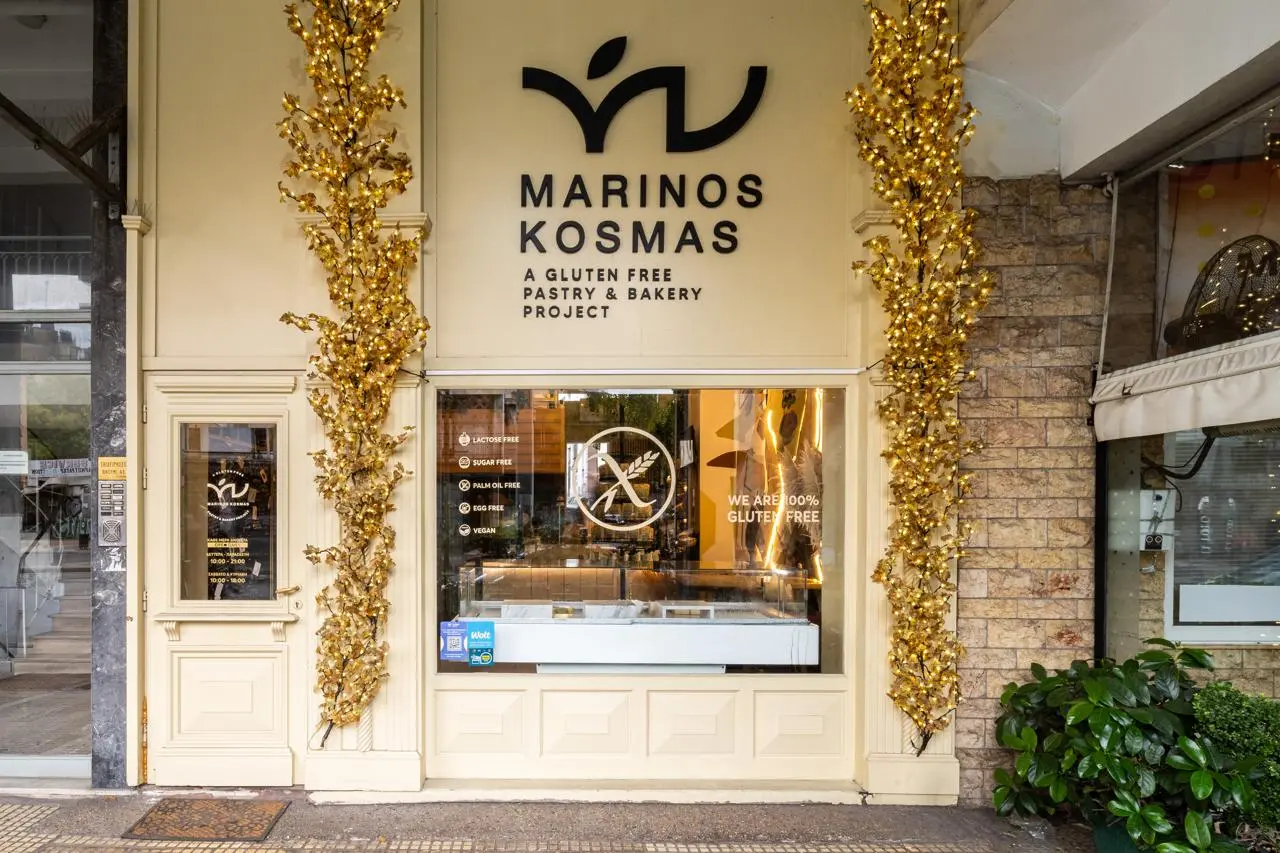 Marinos Kosmas gluten-free bakery in Athens