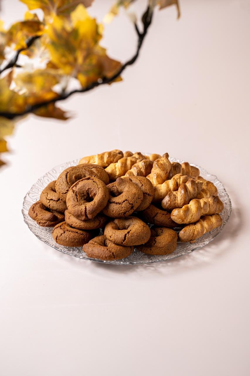 A plate of traditional Greek cookies